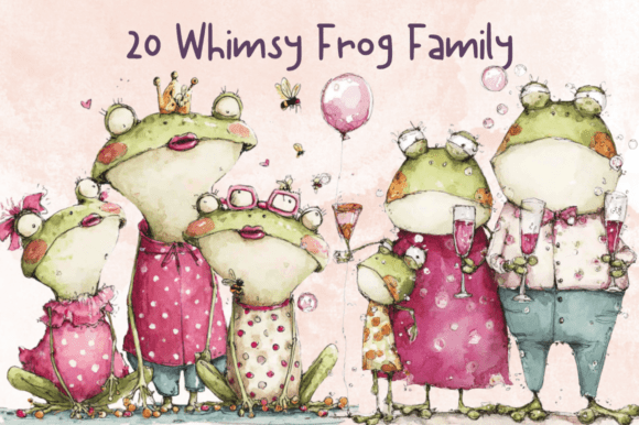 Bringing Stories to Life with Whimsical Frog Family Clipart Set