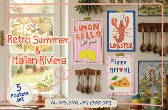 Bringing the Italian Riviera Home with Retro Food Art