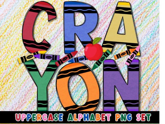 Crayon Sketch Letters & Numbers Bundle