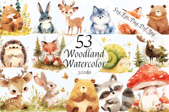 Cute Watercolor Woodland Animals Clipart Guide