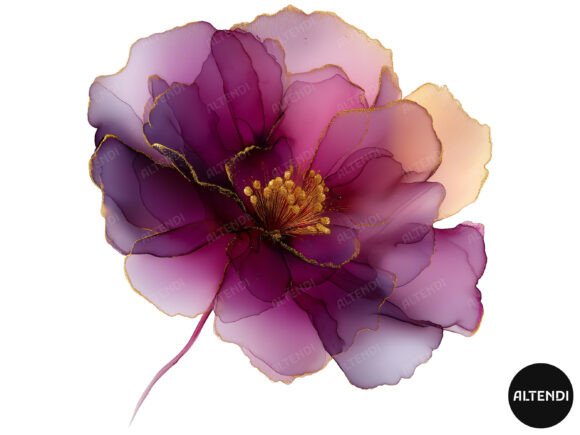 Elevating Digital Design with Abstract Purple Flower Clipart: A Strategic Resource for Modern Creators