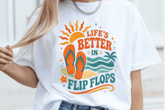 Elevating Summer Branding with the Life’s Better in Flip Flops PNG: A Strategic Asset for Creators