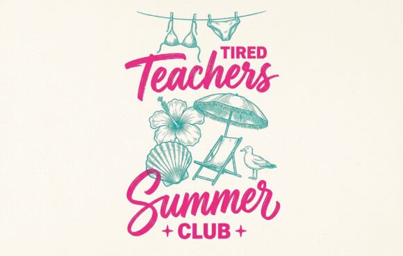 Elevating Teacher Branding and Summer Merchandise with the Teacher Summer Club PNG