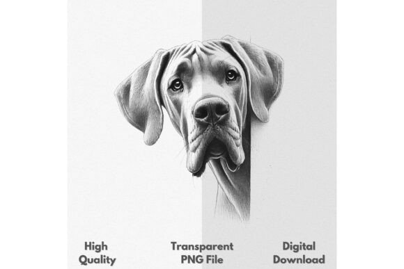 Evaluating the Adorable Great Dane Peeking PNG for Creative Projects