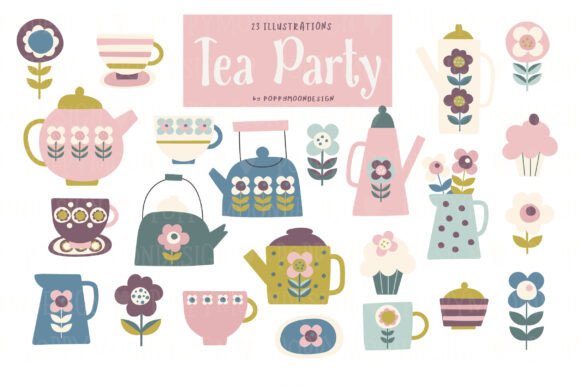 Evaluating the Tea Party Clipart Set for Digital and Print Projects