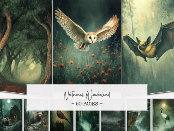 Integrating Nocturnal Wonderland Junk Journal Pages into Your Creative Workflow