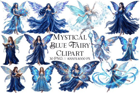 Mystical Blue Fairy Clipart Bundle Guide