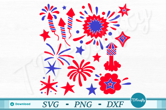 Patriotic Fireworks Sparks: Elevate Your 4th of July Crafts with Professional Digital Designs