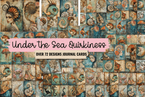 Quirky Sea Creatures ATC Journal Cards