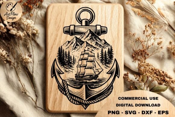 Sailing Ship Mountain Anchor SVG: A Guide to High-Quality Nautical Design