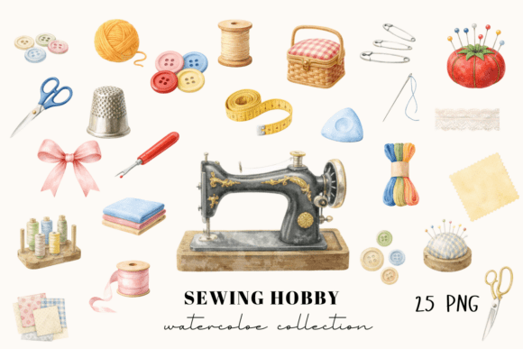 Sewing Hobby Watercolor Clipart Set: A Guide to Elevating Your Creative Projects