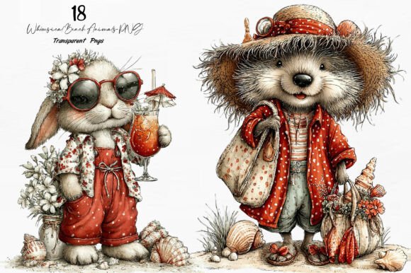 Whimsical Beach Animals Clipart: Elevating Your Creative Projects with Charming Coastal Designs