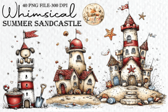 Whimsical Summer Sandcastle Clipart: Bringing Coastal Charm to Your Creative Projects